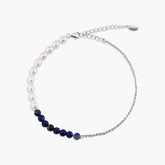 BEACH BABE PEARL& LAPIS LAZULI ANKLET